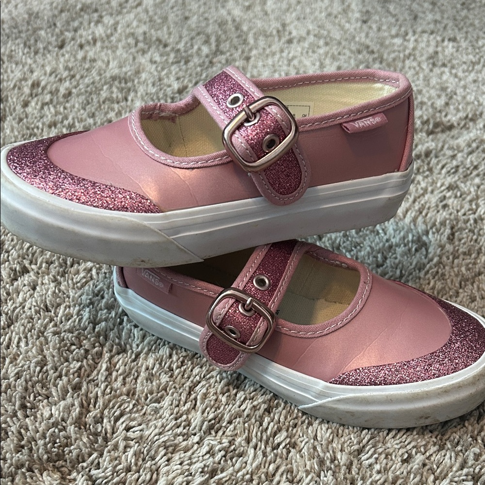 Vans Pink Glitter Dress Shoes for Kids